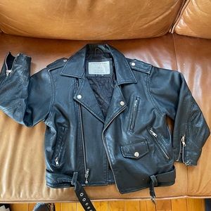 Vintage Cropped Leather Jacket